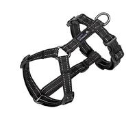 EXCELLENT ELITE SPANKER Harnais pour Chien en Nylon réfléchissant Harnais en Forme de L Ajustable pour Les Petites, Moyennes et Grandes Races de Chiens, pour la Promenade et Le Dressage(BLK-L)