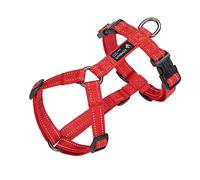 EXCELLENT ELITE SPANKER Harnais pour Chien en Nylon réfléchissant Harnais en Forme de L Ajustable pour Les Petites, Moyennes et Grandes Races de Chiens, pour la Promenade et Le Dressage(Red-S)