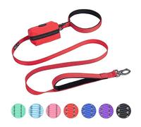 EXCELLENT ELITE SPANKER Laisse de dressage de chien en nylon robuste et durable - 1,5 m de long - 1,9 cm de large - Avec support de sac à déjections canines pour petits chiens (rouge)