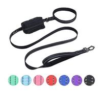 EXCELLENT ELITE SPANKER Laisse de dressage de chien en nylon robuste et durable - 1,5 m de long - 1,9 cm de large - Avec support de sac à déjections canines - Pour petits chiens - Noir