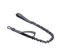 EXCELLENT ELITE SPANKER Laisse élastique Tactique pour Chien avec 2 poignées de contrôle rembourrées pour Petits et Moyens Chiens(GRY)