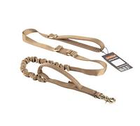 EXCELLENT ELITE SPANKER Laisse élastique tactique robuste réglable de 1,5 à 1,8 m avec 2 poignées de contrôle rembourrées pour chiens de taille moyenne, grande et XL