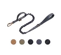 EXCELLENT ELITE SPANKER Laisse Militaire Tactique à élastique pour Chien avec poignée pour Chiens Moyens et Grands(GRY)