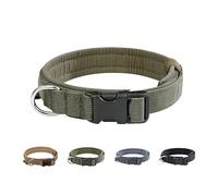 EXCELLENT ELITE SPANKER Militaire Petit Chiot Collier pour Chien rembourré | Nylon Tactique Réglable Animal de compagnie Collier À dégagement rapide Léger pour races petites et moyennes avec écussons