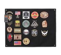EXCELLENT ELITE SPANKER Panneau d'affichage de patchs tactiques militaires pliable (noir, grand)