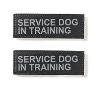 EXCELLENT ELITE SPANKER Patch de chien de service réfléchissant autocollant magique en formation chiot pour harnais et gilets pour chiens(SERVICE DOG IN TRAINING)