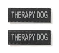EXCELLENT ELITE SPANKER Patch de chien de service réfléchissant autocollant magique en formation chiot pour harnais et gilets pour chiens(THERAPY DOG)