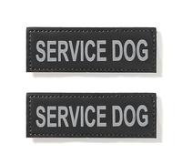 EXCELLENT ELITE SPANKER Patch de chien de service réfléchissant autocollant magique en formation chiot pour harnais et gilets pour chiens(SERVICE DOG)