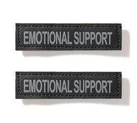 EXCELLENT ELITE SPANKER Patch de chien de service réfléchissant autocollant magique en formation chiot pour harnais et gilets pour chiens(EMOTIONAL SUPPORT)