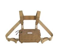 EXCELLENT ELITE SPANKER Poche tactique poitrine pour homme - Gilet militaire - Poche poitrine réglable (Marron Coyote)