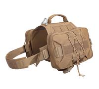Excellent ELITE SPANKER Sac à dos de loisir pour chien Molle avec 2 poches latérales spacieuses, Marron