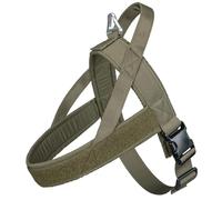 EXCELLENT ELITE SPANKER Simple Nylon sans Traction Rembourré Chien Harnais | Tactique Militaire De service Réglable Harnais avec poignée de contrôle pour petits moyens grands chiens Promenade Dressage