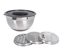 Excellent Houseware Bol à mélanger et râpes 4 pcs Inox Argent G