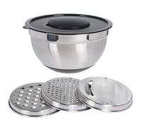 Excellent Houseware Bol en acier inoxydable avec jeu de râpe, Ø 27 cm