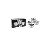 Excellent Houseware Ensemble de Casseroles Ensemble Batterie de Cuisine Set d'Ustensiles de Cuisine 7 Eléments avec Couvercles Poêles