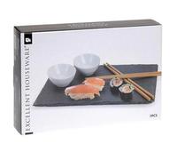 Excellent Houseware Ensemble de sushi 7 pièces en ardoise