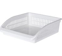 Excellent Houseware Panier à Fruits pour Réfrigérateur en Plastique - Blanc - 26 x 29 x 9 cm