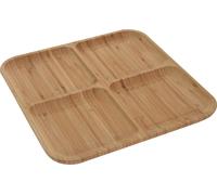 EXCELLENT HOUSEWARE Plateau de service en bois Plateau de service en BAMBOU carré 30x30 cm