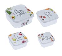 EXCELLENT HOUSEWARE Récipients alimentaires avec couvercle Set de récipients de cuisine avec inscriptions 5 pièces