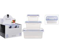 EXCELLENT HOUSEWARE Récipients alimentaires avec joint en silicone SET de 3 pièces