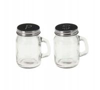 EXCELLENT HOUSEWARE Salière + poivrière Verres avec anses