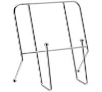 Excellent Houseware | Serre-livres - Métal - 25x23x10 cm - Couleur chrome - Design moderne pour la cuisine et la tablette