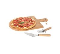 Excellent Houseware Set de 3 planches à découper pour pizza 43x30 cm en bambou