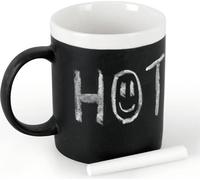 Excellent Housewear Tasse à dessiner avec craie Porcelaine noir blanc 200 ml