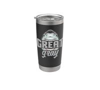 Excellent humour de requin gris pour la famille aux cheveux gris et les vieux amis Gobelet isotherme en acier inoxydable double paroi
