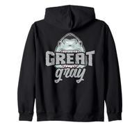Excellent humour de requin gris pour la famille aux cheveux gris et les vieux amis Sweat à Capuche