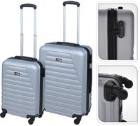 EXCELLENT Mallette de voyage à roulettes set de 2 pcs PROWORLD gris KO-FB5000260