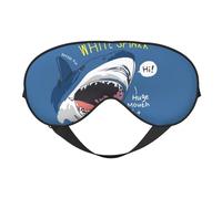 Excellent masque de sommeil requin blanc, masque de sommeil double face, masque de sommeil pour homme et femme, couvre-yeux occultant pour dormir, voyage