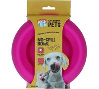 Excellent Pets Gamelle anti-salissure pour chiens et chats - 300 ml - Gamelle avec fond antidérapant - S - Bord anti-éclaboussures - Gamelle en silicone - Rose