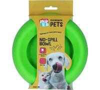 Excellent Pets Gamelle anti-salissure pour chiens et chats - 300 ml - Gamelle avec fond antidérapant - S - Bord anti-éclaboussures - Gamelle en silicone - Vert