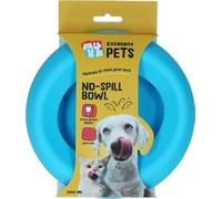 Excellent Pets Gamelle anti-salissure pour chiens et chats - 300 ml - Gamelle avec fond antidérapant - S - Bord anti-éclaboussures - Gamelle en silicone - Bleu