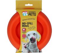Excellent Pets Gamelle anti-salissure pour chiens et chats - 300 ml - Gamelle avec fond antidérapant - S - Bord anti-éclaboussures - Gamelle en silicone - Orange