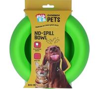 Excellent Pets Gamelle anti-salissure pour chiens et chats - 800 ml - Avec base antidérapante - Taille M - Bord anti-éclaboussures - Gamelle en silicone - Vert