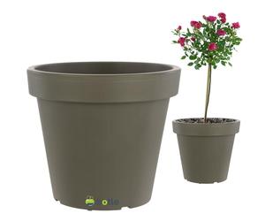 Excellent pot de fleurs - Grand pot de fleurs - 55 l - 58 x 53 cm - Gris pierre - Pour arbres de jardin en croissance - Idéal pour les plantes greffées sur un tronc