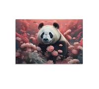 Excellent Puzzle pour Adultes - 1000 piècesPanda dans Un Jardin de Fleurs rosesJouets pour Adultes - Décoration familiale - Puzzle pour Enfants 26x38cm