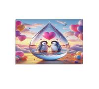 Excellent Puzzle pour Adultes - 1000 piècesScène d'amour de pingouinsJouets pour Adultes - Décoration familiale - Puzzle pour Enfants 50x70cm