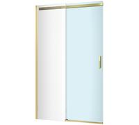 Excellent Rols porte de douche 120 cm coulissant doré brillant/verre transparent KAEX.2612.1200.LP1/2.GL