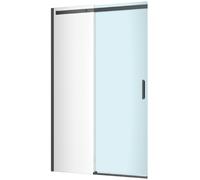 Excellent Rols porte de douche 140 cm coulissant noir mat/verre transparent KAEX.2612.1400.LP1/2.BL