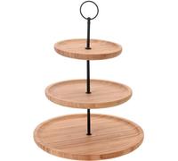 Excellent support de service pour la maison, 3 étages, bambou, 28/21/16,5x34 cm, brun