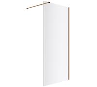 Excellent Vidoq paroi de douche walk-in 100 cm cuivre brossé/verre transparent KAEX.1506.1000.LP.CB