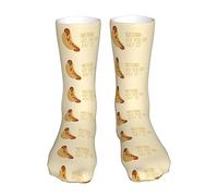 Excellente Chaussettes Sport Journée nationale du hot-dog Socquettes Sportswear Confortables Chaussettes de Sports pour Courir Yoga Aptitude Training 40cm