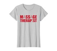 Excellente Tenue de Massage thérapeute pour Le Bien-être et Le Massage T-Shirt, Femme, Argent, L