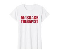 Excellente Tenue de Massage thérapeute pour Le Bien-être et Le Massage T-Shirt, Femme, Blanc, L