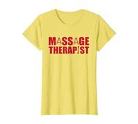 Excellente Tenue de Massage thérapeute pour Le Bien-être et Le Massage T-Shirt, Femme, Citron, XL