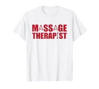 Excellente Tenue de Massage thérapeute pour Le Bien-être et Le Massage T-Shirt, Homme, Blanc, S