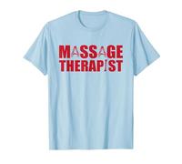 Excellente Tenue de Massage thérapeute pour Le Bien-être et Le Massage T-Shirt, Homme, Bleu Céleste, XXL